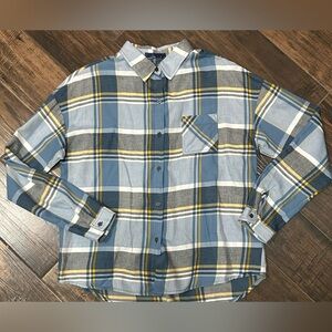 prAna Women’s Flannel Button up Sz L